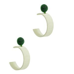 Sachin + Babi Green Beaded Circle Mint Audra Earrings and/or Bracelets. Designer